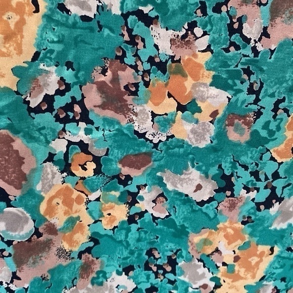 Jacques Vert vintage floral print long sleeves blouse Sz US 10 green brown - Picture 7 of 12